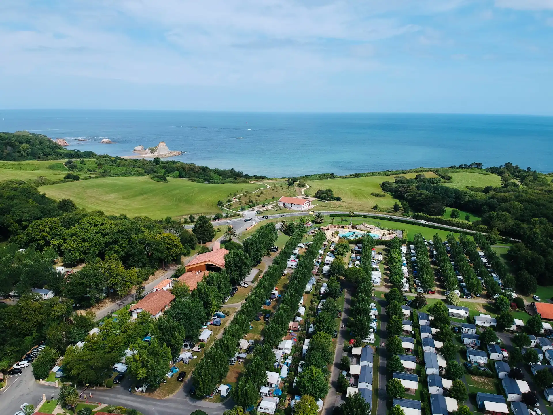 Photo aérienne du camping village Eskualduna à Hendaye